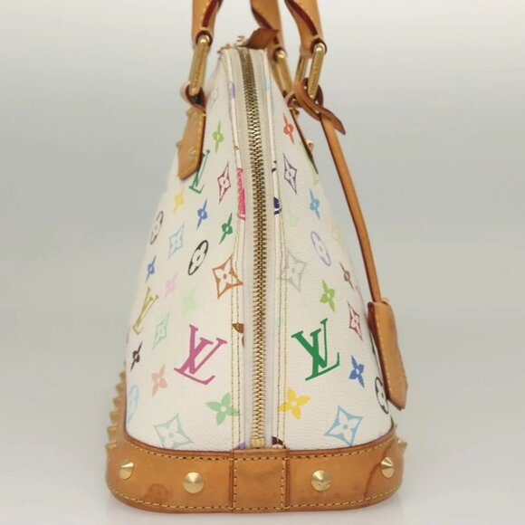 LOUIS VUITTON Monogram Multicolor Alma Hand Bag White - Picture 5 of 16